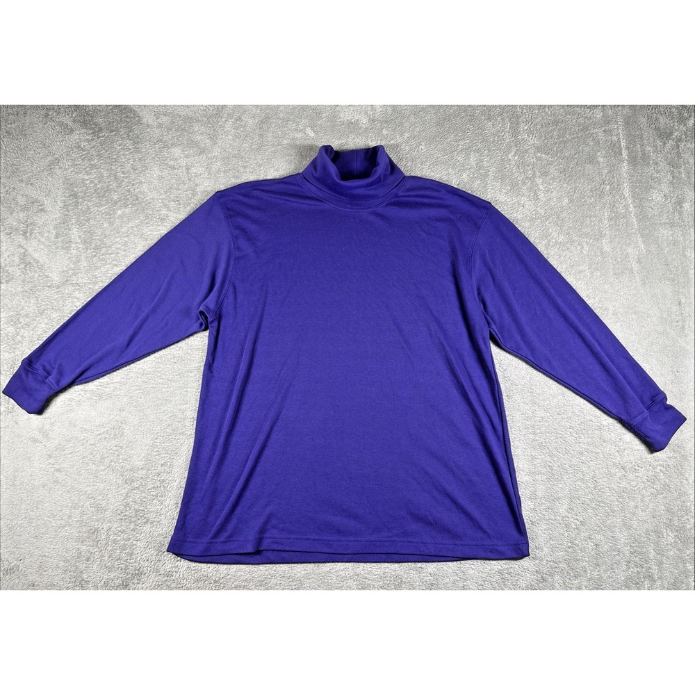 Vintage Forelli Women's Long Sleeve Turtleneck Shirt‎ Purple Size 18/20